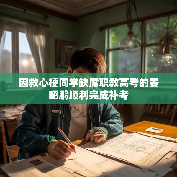 因救心梗同学缺席职教高考的姜昭鹏顺利完成补考
