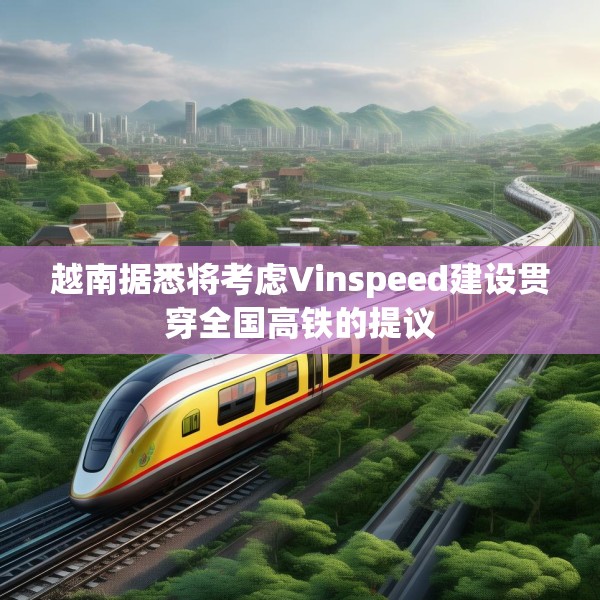 越南据悉将考虑Vinspeed建设贯穿全国高铁的提议