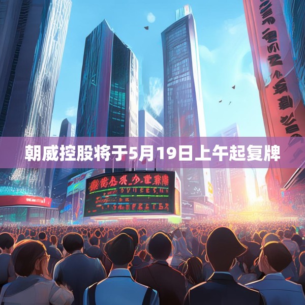 朝威控股将于5月19日上午起复牌