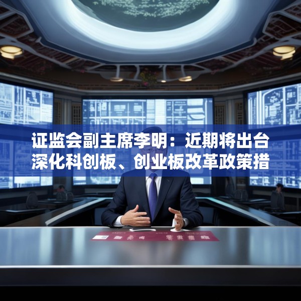 证监会副主席李明：近期将出台深化科创板、创业板改革政策措施