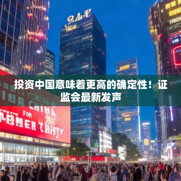 投资中国意味着更高的确定性！证监会最新发声