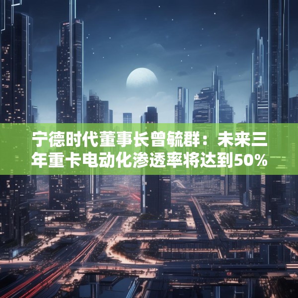 宁德时代董事长曾毓群：未来三年重卡电动化渗透率将达到50%