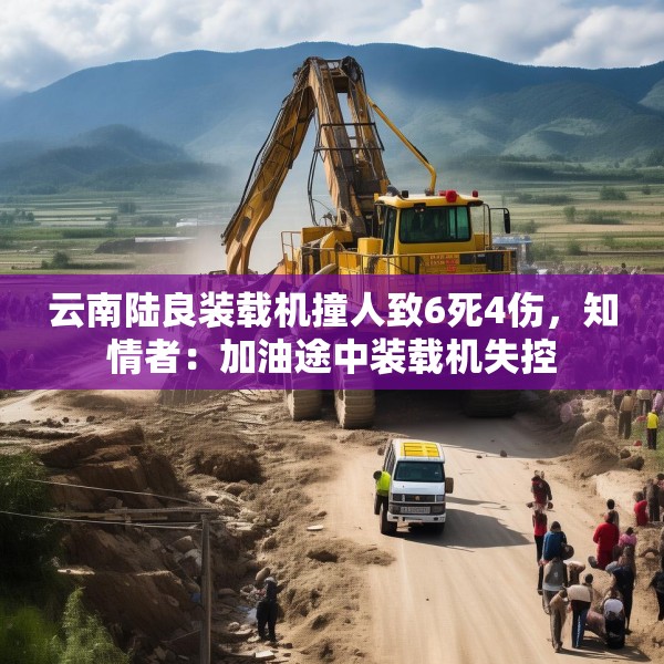 云南陆良装载机撞人致6死4伤，知情者：加油途中装载机失控