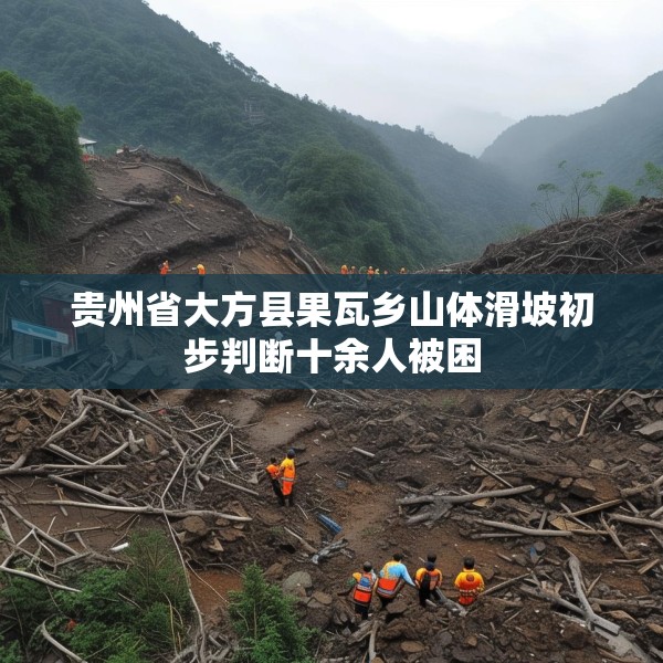 贵州省大方县果瓦乡山体滑坡初步判断十余人被困