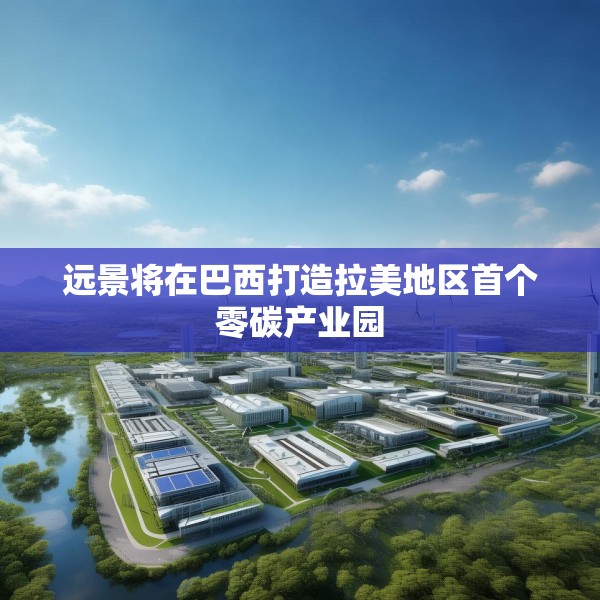 远景将在巴西打造拉美地区首个零碳产业园