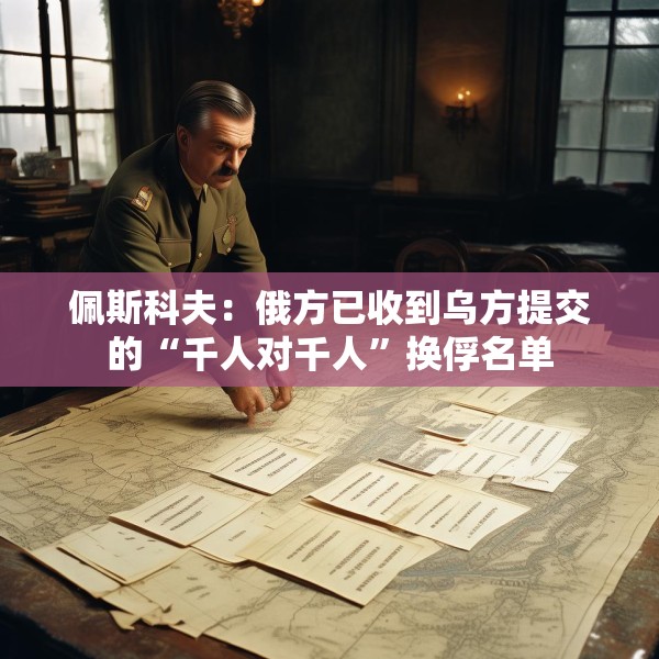 佩斯科夫：俄方已收到乌方提交的“千人对千人”换俘名单