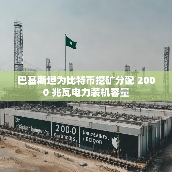 巴基斯坦为比特币挖矿分配 2000 兆瓦电力装机容量