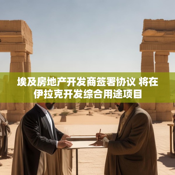 埃及房地产开发商签署协议 将在伊拉克开发综合用途项目