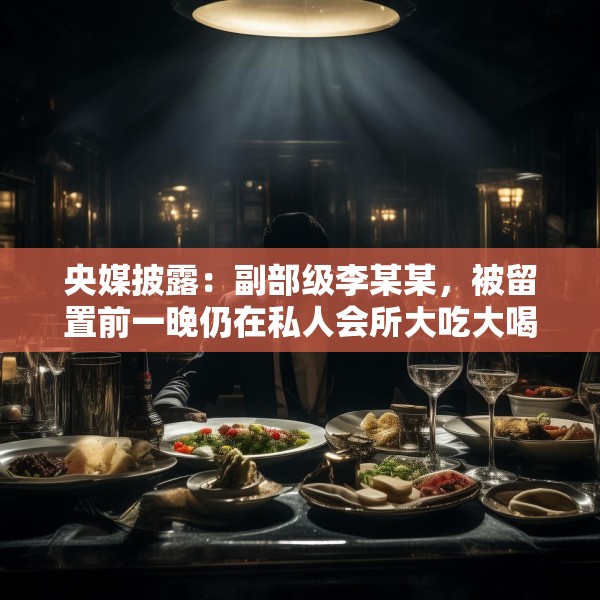 央媒披露：副部级李某某，被留置前一晚仍在私人会所大吃大喝