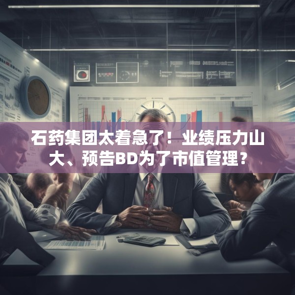 石药集团太着急了！业绩压力山大、预告BD为了市值管理？