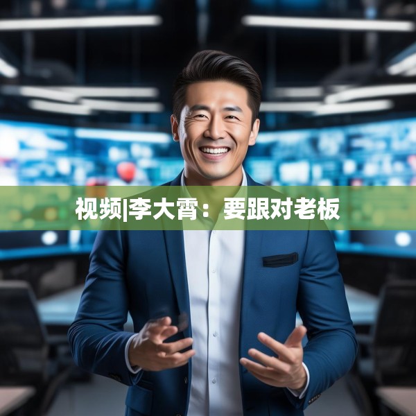 视频|李大霄：要跟对老板