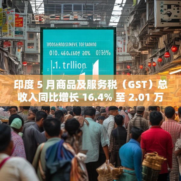 印度 5 月商品及服务税（GST）总收入同比增长 16.4% 至 2.01 万亿卢比