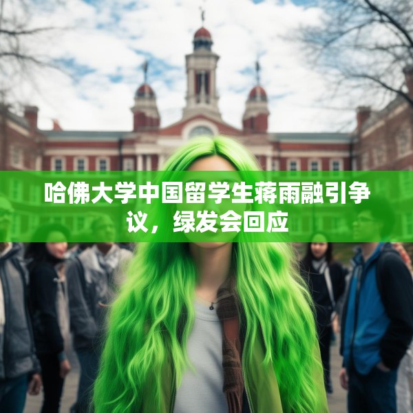 哈佛大学中国留学生蒋雨融引争议，绿发会回应