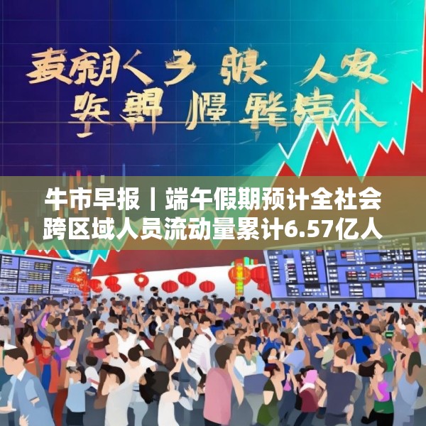 牛市早报｜端午假期预计全社会跨区域人员流动量累计6.57亿人次