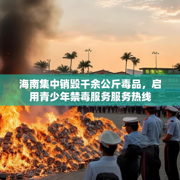 海南集中销毁千余公斤毒品，启用青少年禁毒服务服务热线