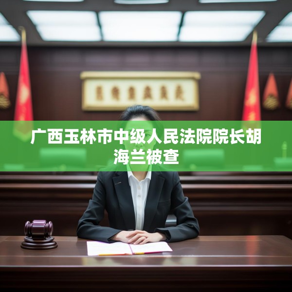 广西玉林市中级人民法院院长胡海兰被查