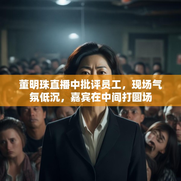 董明珠直播中批评员工，现场气氛低沉，嘉宾在中间打圆场