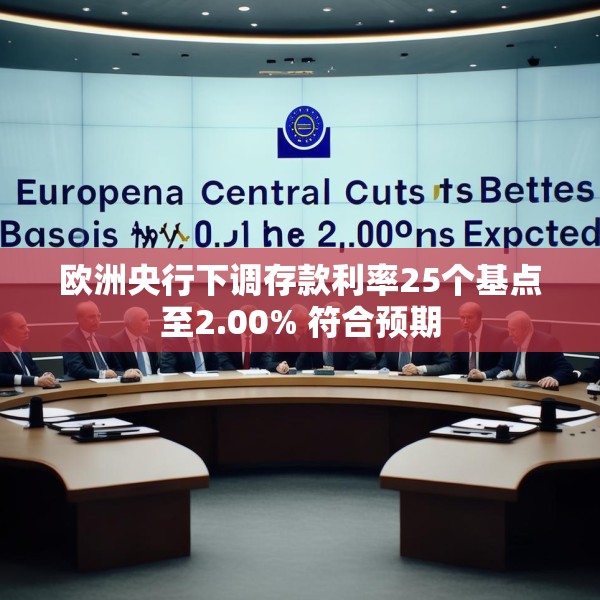 欧洲央行下调存款利率25个基点至2.00% 符合预期