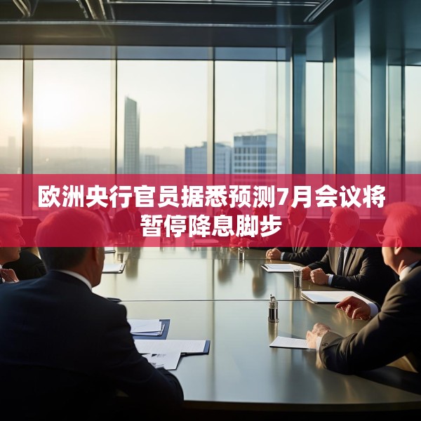 欧洲央行官员据悉预测7月会议将暂停降息脚步