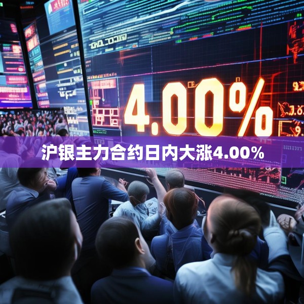 沪银主力合约日内大涨4.00%