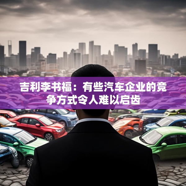吉利李书福：有些汽车企业的竞争方式令人难以启齿