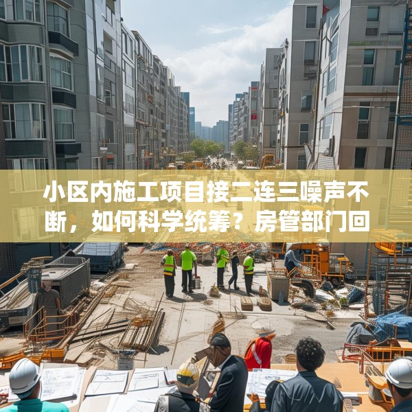 小区内施工项目接二连三噪声不断，如何科学统筹？房管部门回应