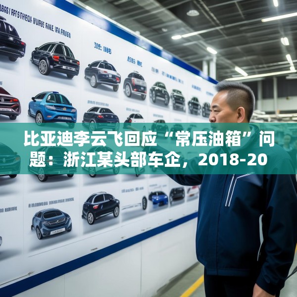 比亚迪李云飞回应“常压油箱”问题：浙江某头部车企，2018-2023年多款PHEV车型采用常压油箱方案