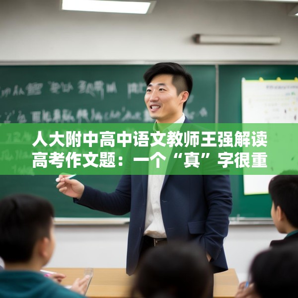 人大附中高中语文教师王强解读高考作文题：一个“真”字很重要