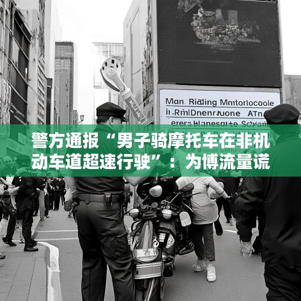 警方通报“男子骑摩托车在非机动车道超速行驶”：为博流量谎称赶考，将处罚