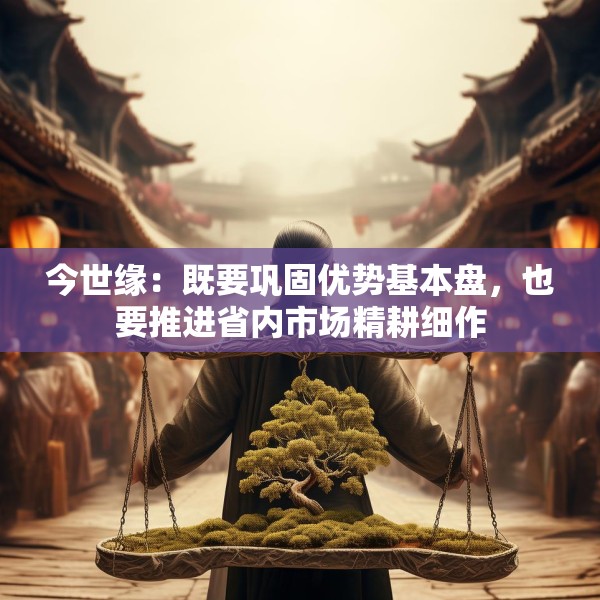 今世缘：既要巩固优势基本盘，也要推进省内市场精耕细作