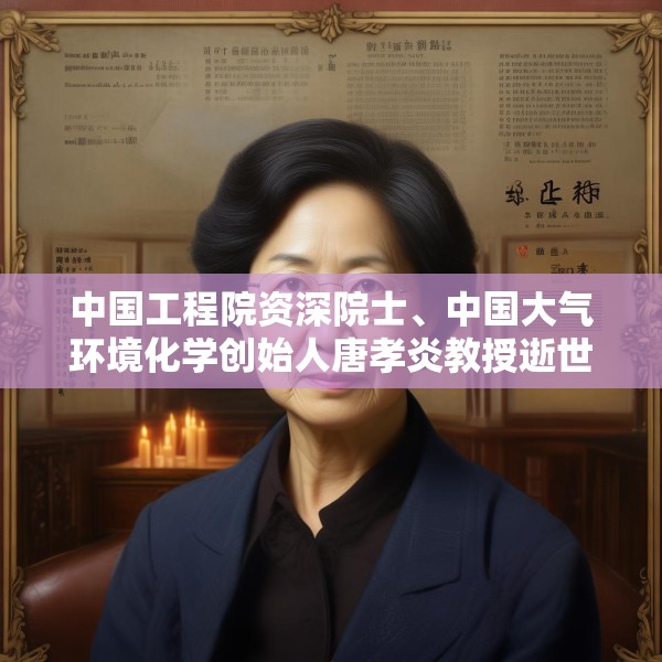 中国工程院资深院士、中国大气环境化学创始人唐孝炎教授逝世