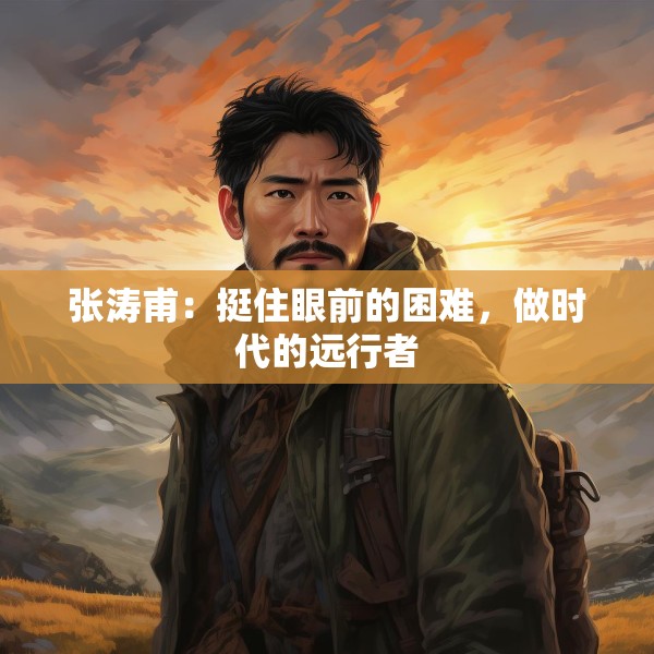 张涛甫：挺住眼前的困难，做时代的远行者