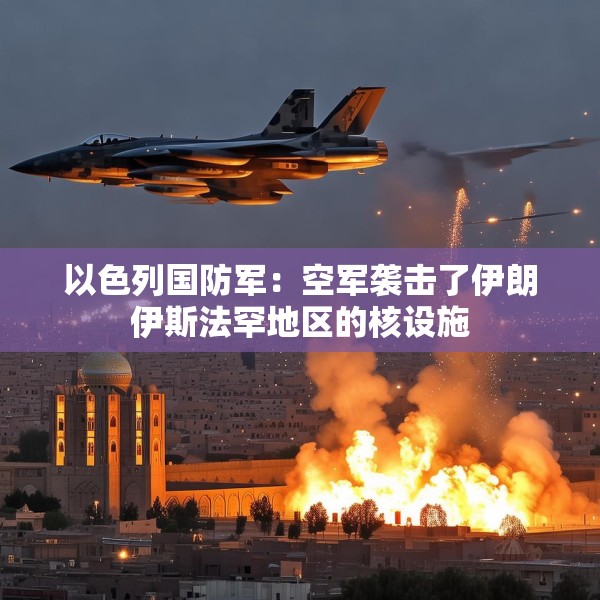 以色列国防军：空军袭击了伊朗伊斯法罕地区的核设施