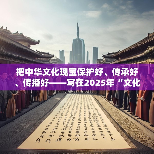 把中华文化瑰宝保护好、传承好、传播好——写在2025年“文化和自然遗产日”之际