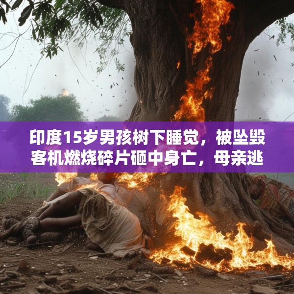 印度15岁男孩树下睡觉，被坠毁客机燃烧碎片砸中身亡，母亲逃出火海