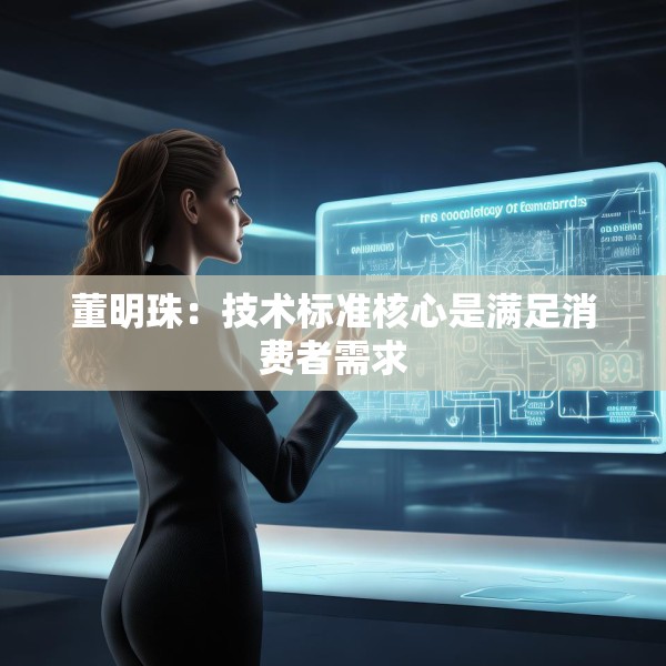 董明珠：技术标准核心是满足消费者需求