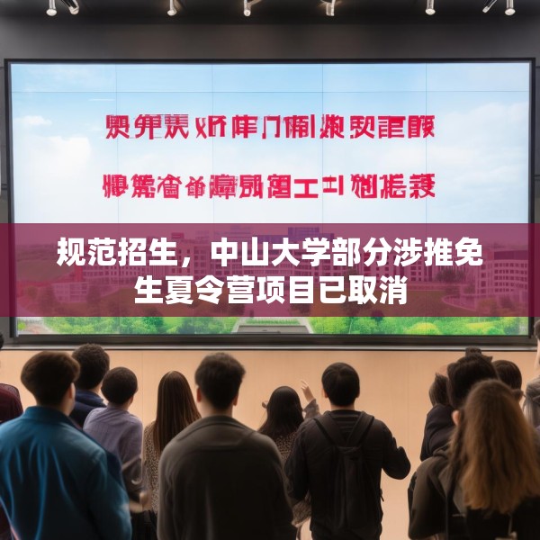 规范招生，中山大学部分涉推免生夏令营项目已取消