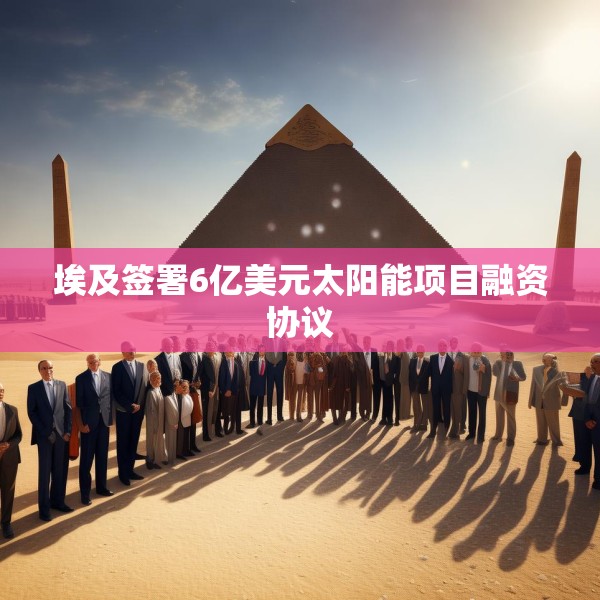 埃及签署6亿美元太阳能项目融资协议
