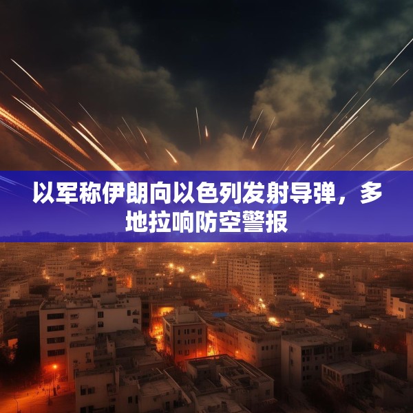 以军称伊朗向以色列发射导弹，多地拉响防空警报
